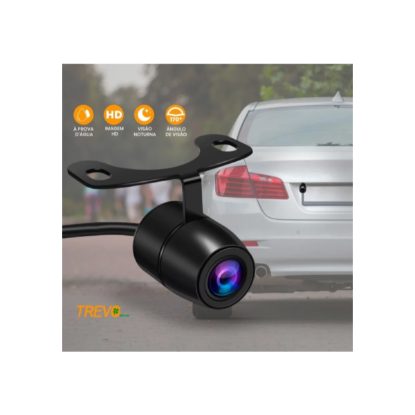 Câmera De Ré Universal Automotiva Borboleta Parachoque Com Visão Noturna Colorida Carro Caminhão