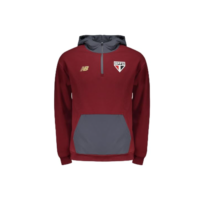 Casaco Com Capuz Masculino Nb Viagem Spfc 2025, Masculino, Bordô Mercúrio Vermelho/Cinza Blacktop, G