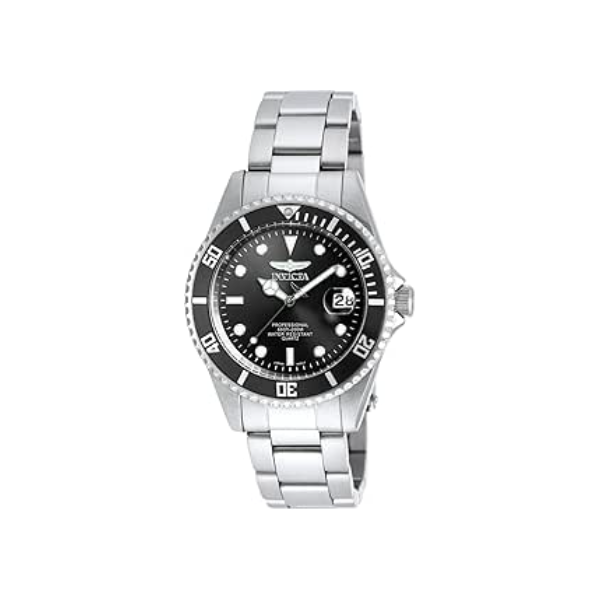 Invicta Relógio masculino 8932OB Pro Diver mostrador analógico quartzo prata, Aço inoxidável, 8932OB