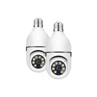 Kit 2 Câmeras Lâmpadas Wifi Giratória Full Hd Vigilância Interna e Externa Casenn Branco
