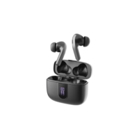 Fone de Ouvido Bluetooth 5.4, 40H de Reprodução, Intra-Auricular Esportivo com Microfone, Display LED, Cancelamento de Ruído, IPX5, True Wireless Estéreo para Android e IOS (Preto)