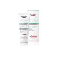 EUCERIN Creme Corporal Antiacne Dermo Pure Efeito Triplo 200ml, Antioleosidade, Antimanchas, Thiamidol, Peles Oleosas