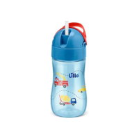 Lillo Copo Infantil Com Canudo Evolution 300Ml Azul -