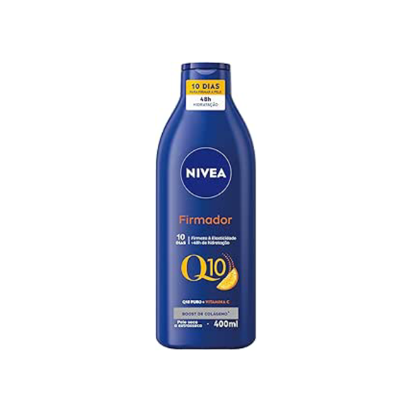 NIVEA Hidratante Firmador Q10 Vitamina C Pele Seca - Hidratante que melhora a elasticidade da pele em 10 dias, previne a flacidez e ainda hidrata intensamente, ideal para pele seca - 400ml