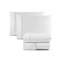 Jogo Cama King Size Toque Macio 4 Peças Percal 600 Fios Branco
