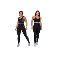 2 Conjuntos Fitness Feminino Zero Transparência Academia
