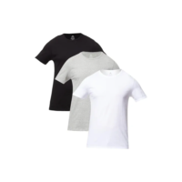 Kit Com 3 Camisetas Masc Básicas Slim Gola Redonda Hering