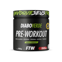 FTW Pré-Treino Diabo Verde em Pó com Cafeína, Aminoácidos Beta‑Alanina e Arginina para Treinos e Atividades Físicas - Pote 150 g (Sabor: Frutas Vermelhas)