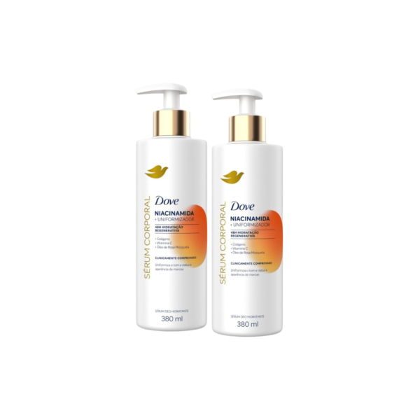 Kit 2 Dove Sérum Hidratante Corporal Niacinamida Uniformizador 380ml