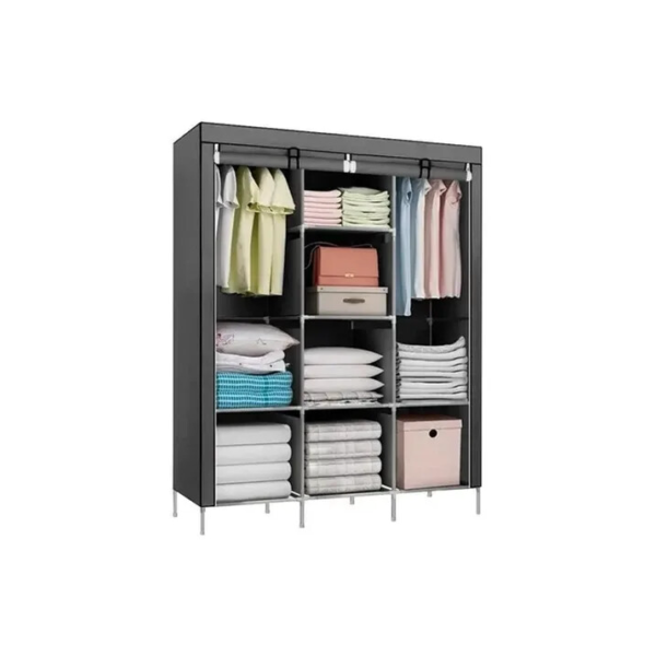 Organizador de roupascaixa DecoTeam 28105 tamanho g com 8 divisores color cinza