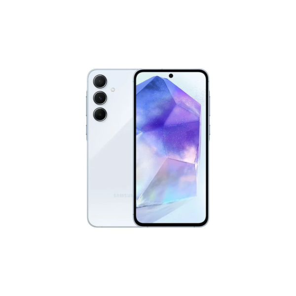 Smartphone Samsung Galaxy A55 128GB - Azul Claro, 5G, Câmera Tripla 50MP + Selfie 32MP, RAM 8GB, Tela 6.6"