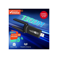 Adaptador WiFi USB AC1300 1300Mbps 5G 2.4G Para PC Laptop Placa De Rede Ethernet Banda Dupla