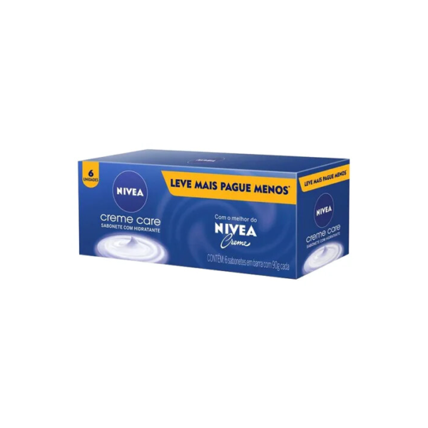 NIVEA Kit Sabonete em Barra Creme Care 90g (6 unidades)