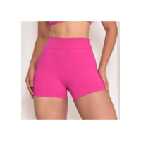 Shorts Academia Feminino Poliamida Cintura Média Alta Sem Costura Frontal Zero Transparência