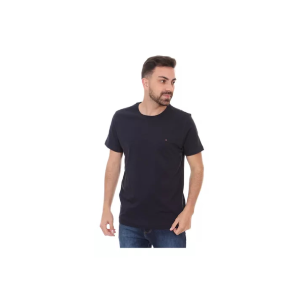 Camiseta Aramis Masculina Basic Lisa Azul Marinho