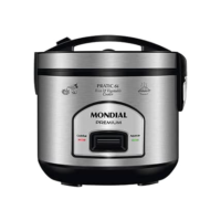 Panela Elétrica de Arroz, Mondial, Preto/Inox, 500W, 220V - PE-43-6X