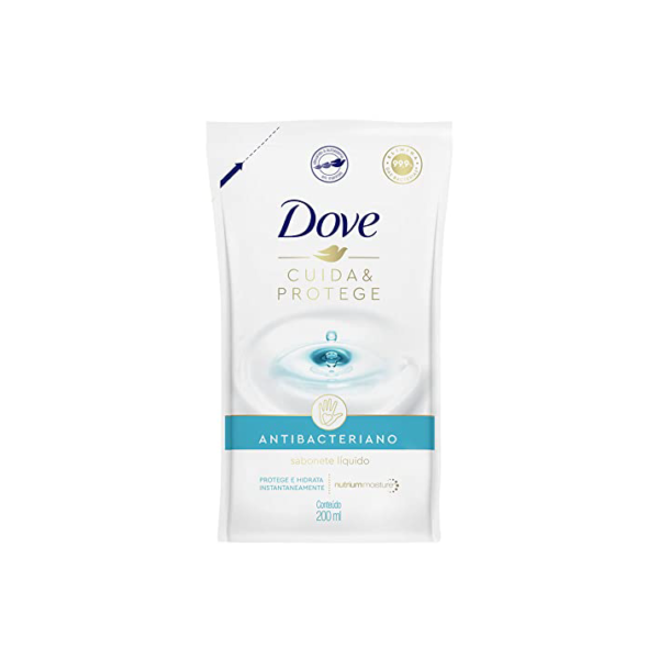 Dove Sabonete Líquido Cuida & Protege Sachê 200Ml Refil
