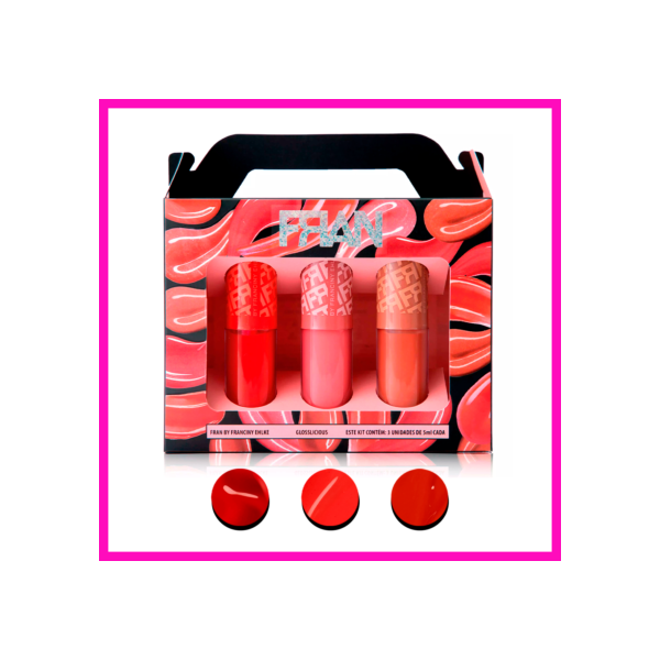 Franciny Ehlke Glosslicious Gloss Labial 3un (Cherry Lips, Juicy Lips, Cookie Lips)