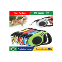 Coleira Guia Retrátil Coleira Para Cães E Gatos Passeio Pet
