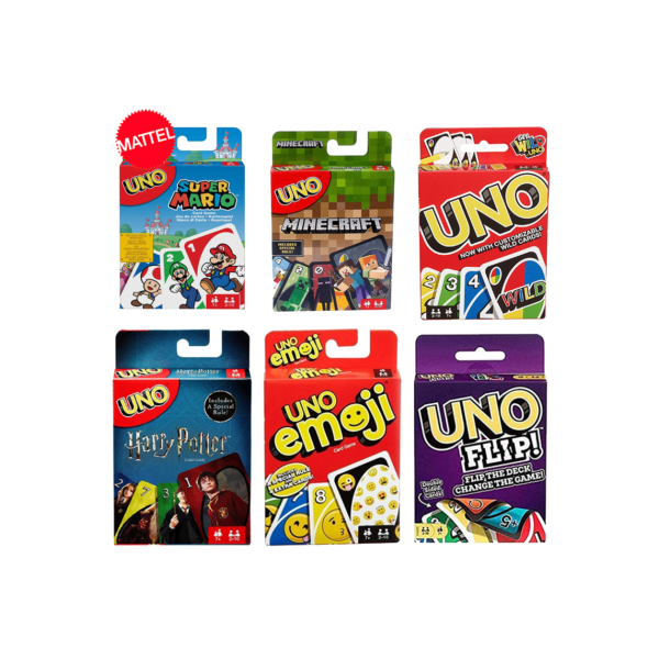 Jogo de cartas Mattel Uno para adultos, jogo de papel Wild Flip Dos, jogos de tabuleiro Anime Series Poker, jogos de mesa, brinquedos relaxantes para festa, diversão