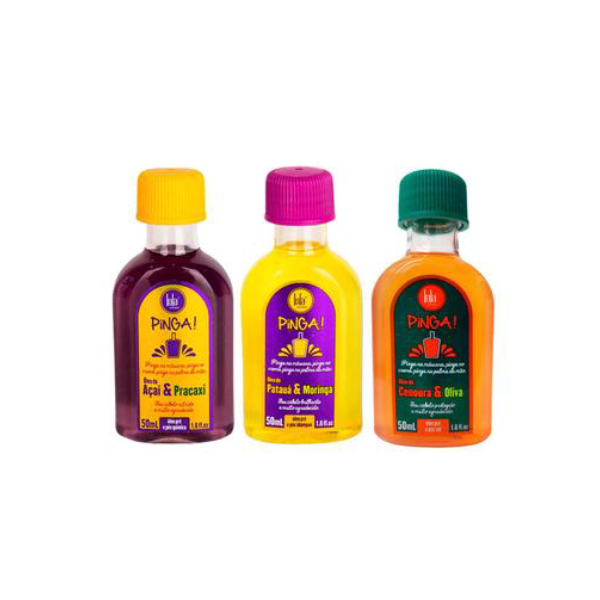 Lola Cosmetics Pinga Kit Óleo Açai e Pracaxi + Cenoura e Oliva + Patauá e Moringa - Lola From Rio