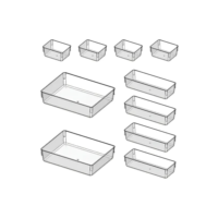 Kit 10 Organizadores Acrílico Cristal Modular