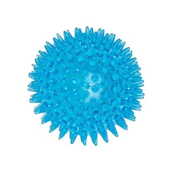 JAMBO PET Bolinha Para Cachorro Com Espinhos Macios Grande Com Som Ideal Para Atividade Física, Facilita A Limpeza Dental E Fortalecimento Da Gengiva, Diversas Cores (Azul)
