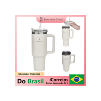 Romantic Crown Copo isolado de aço inoxidável 304 garrafa termica Copo Termico a Vácuo copo com canudo de água caneca 40OZ