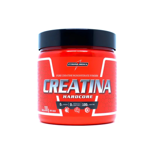 Creatina Integralmedica 300g Creatine 100% Pura Hardcore Pó Sabor Sem Sabor Crea Pure Universal