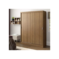 Guarda-roupa Solteiro Madesa Luke 2 Portas de Correr de Madeira - Rustic