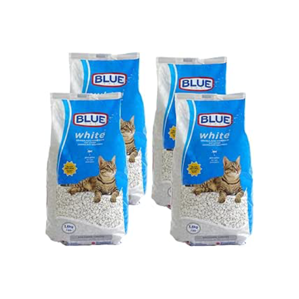 Pack Areia para Gatos Blue White Caixa com 4 Pacotes de 3,6kg
