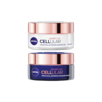 NIVEA KIT Creme Facial Cellular Lift Dia (50ml) + Creme Facial Cellular Lift Noite (50ml), Kit Antissinais