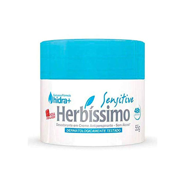 Desod. Creme Herb. Sensitive 55 Gr, Herbissimo