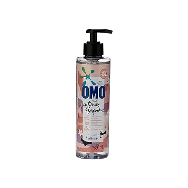 OMO Lava-Roupas Líquido Roupas Íntimas & Biquínis Com Óleos Essenciais De Rosas Turcas E Violetas Frasco 300Ml