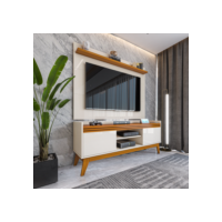 Rack Ripado 2 Portas com Painel para TV 50 Polegadas Astúrias 136cm