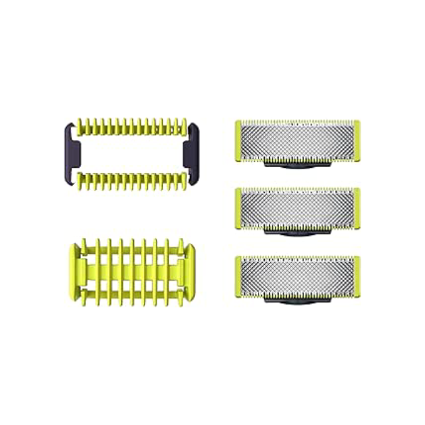 Lâminas de Reposição Originais Philips OneBlade QP630/51 Aço Inoxidável Para Raspar, Aparar e Contornar - Pacote com 3