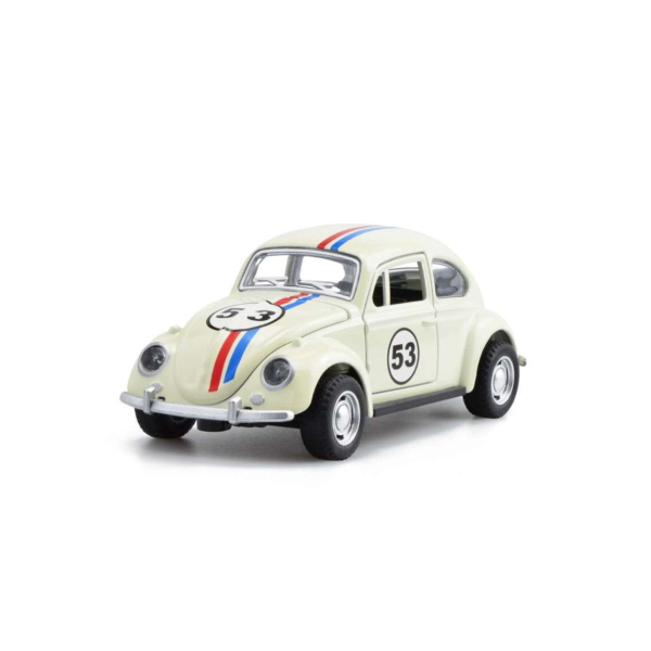 Carro de brinquedo infantil de metal Herbie Beetle 53 com portas que abrem e capô