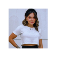 Crooped blusinha feminina básica