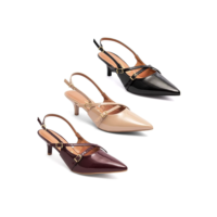 Scarpin Vizzano Slingback Feminino Salto Baixo Fivelas 1122.885