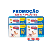 Kit 4 pacotes fralda Turma da Monica Baby - escolher o seu tamanho
