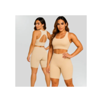Conjunto Academia Top E Bermuda Com Bolso Zero Transparência