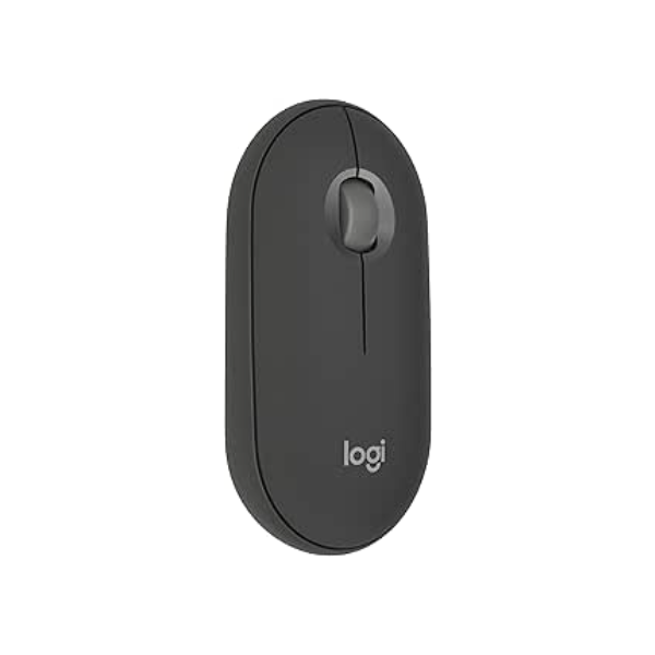 Mouse sem fio Logitech Pebble 2 M350s com Clique Silencioso, Design Slim Ambidestro, Conexão Bluetooth e Pilha Inclusa - Grafite