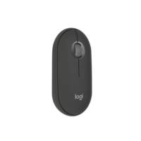 Mouse sem fio Logitech Pebble 2 M350s com Clique Silencioso, Design Slim Ambidestro, Conexão Bluetooth e Pilha Inclusa - Grafite