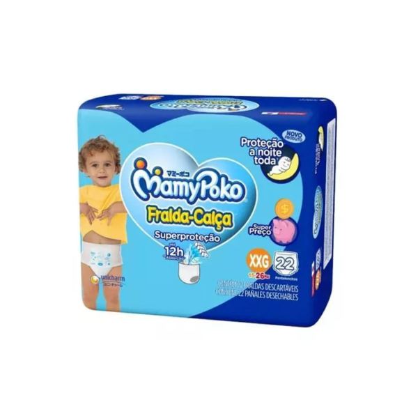 Pacote Fralda Calça Mamy Poko Super Proteção Xxg com 22 unidades