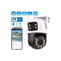 Câmera De Segurança Lente Dupla IP66 Wi-Fi Giratória 360° Sensor Movimento Visão Noturna