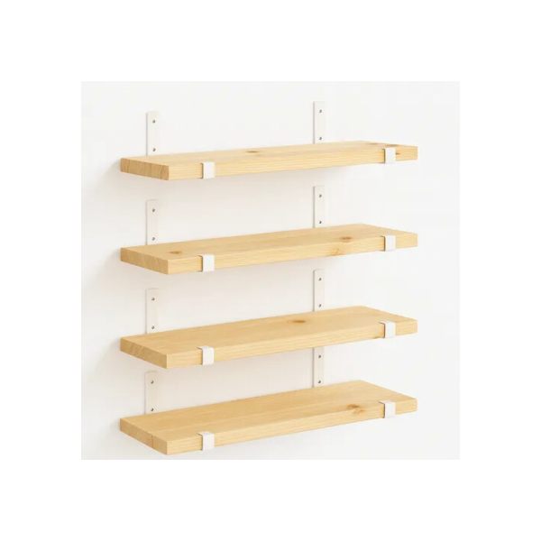 Kit 4 Prateleira Industrial Pinus 50x15