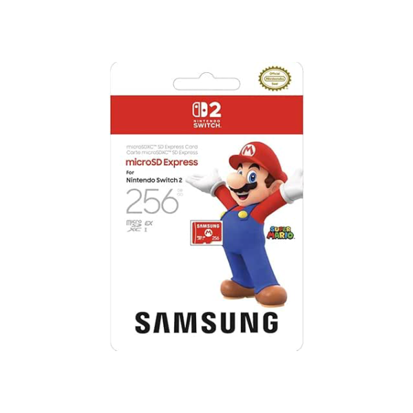 Nintendo, Cartão Samsung microSD Express, 256 GB, Cartão de Memória, Nintendo Switch 2