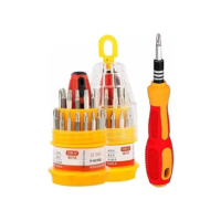 Kit de Ferramentas de Precisão com 30 Pontas Intercambiáveis, Chaves Fenda, Torx e Philip, Estojo Compacto Para Conserto Manutenção De Celulares Notebooks Relógios Óculos e Tablet