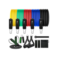 Zenkon Kit Elastico para Exercicio Musculação, Elastico para Treino, Kit Elástico Extensor 11 Peças – Exercício Funcional e Treino, Elástico Academia para Treino em Qualquer Hora