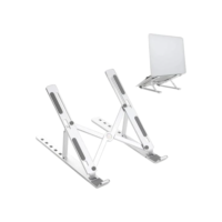 Suporte para Notebook e Tablet Linha Premium em Alumínio Dobrável e Ergonômico Para Desktop Portátil Ajustável em 6 Ângulos com Altura Regulável Leve Apoio Universal - Com estojo para armazenagem